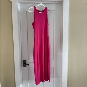 White House Black Market Hot Pink Maxi Dress